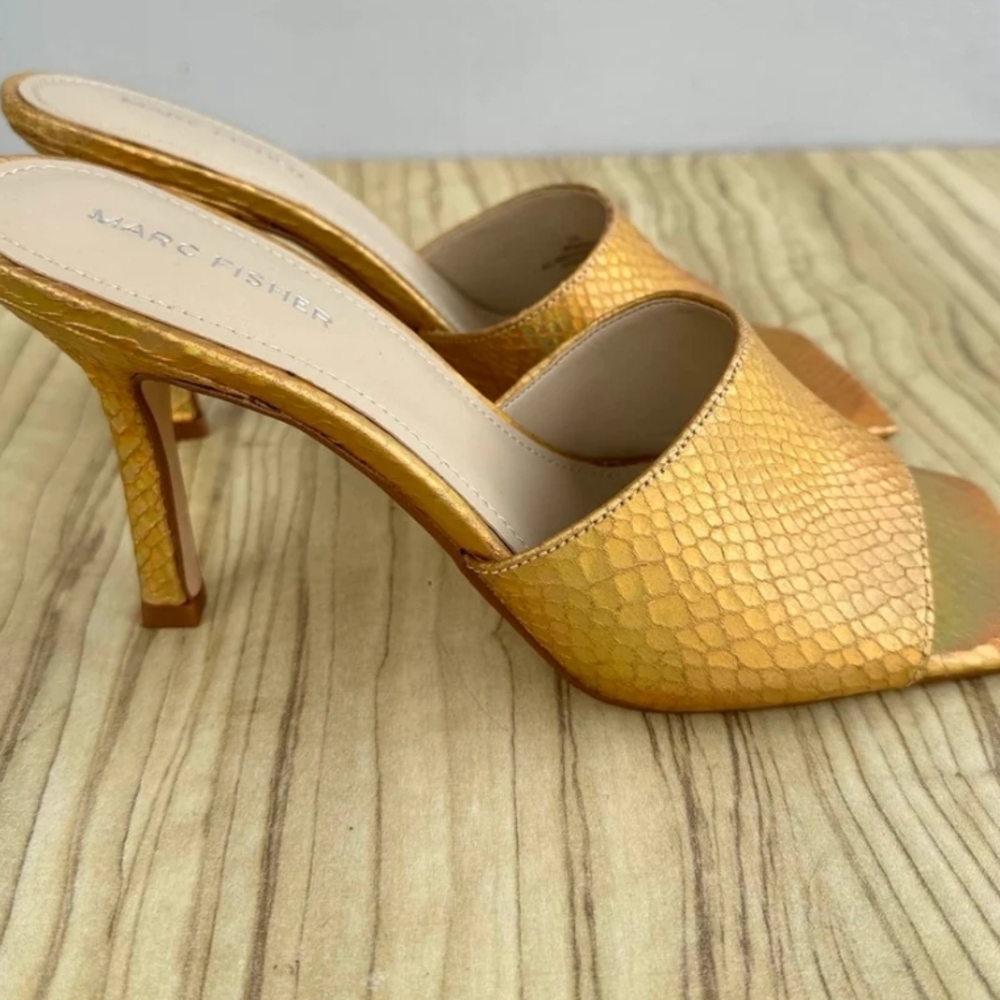 Marc Fisher Women's Gold Heeled Sandals